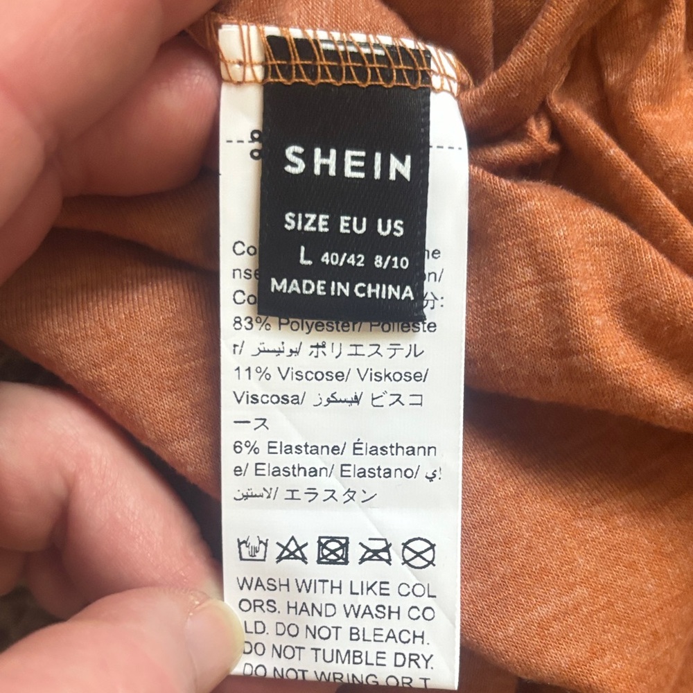 SHEIN Rust Sleeveless Jumpsuit size L - Picture 4 of 6